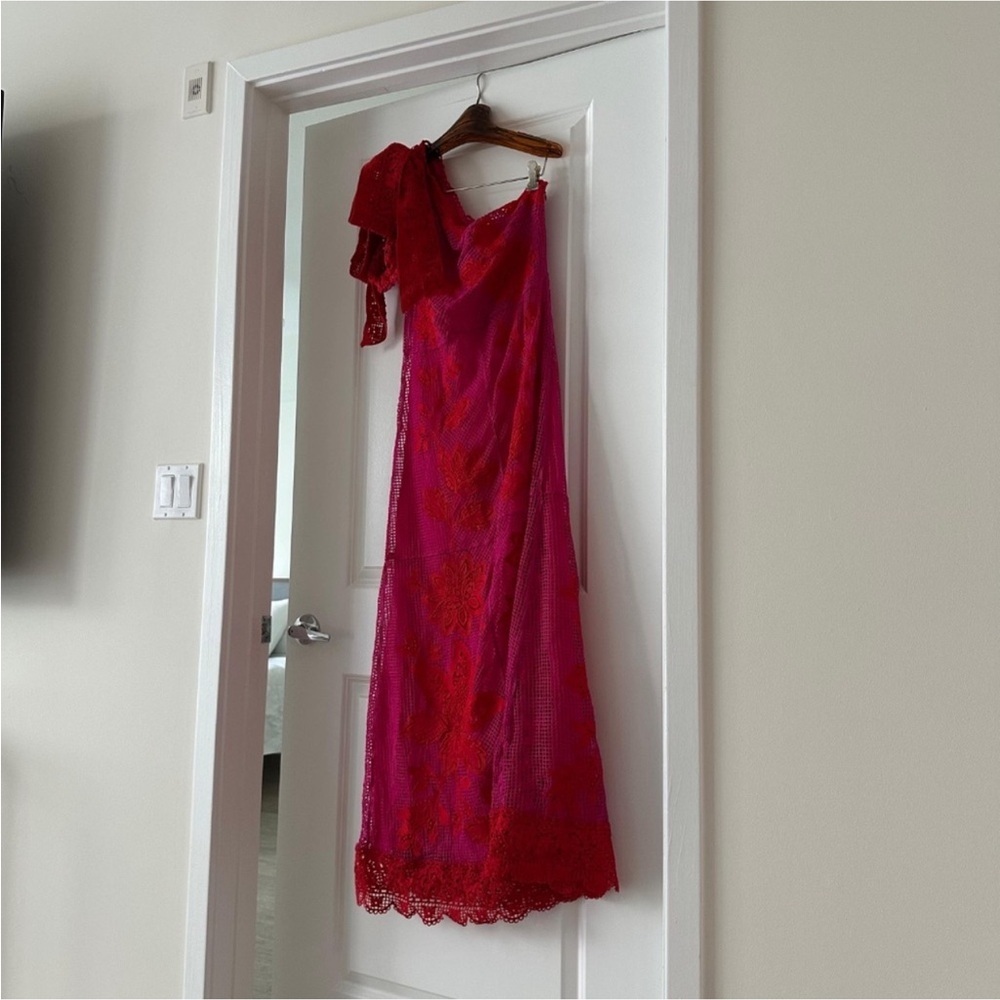 Farm Rio Guipuire Bicolor Maxi Dress - Picture 9 of 13